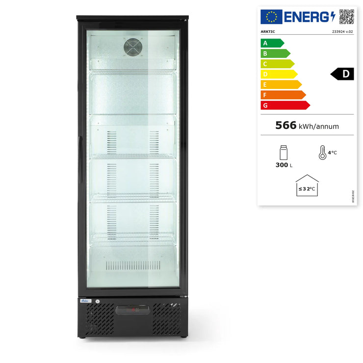 HENDI 300 L Dryckeskyl med energimärkning och digital temperaturdisplay