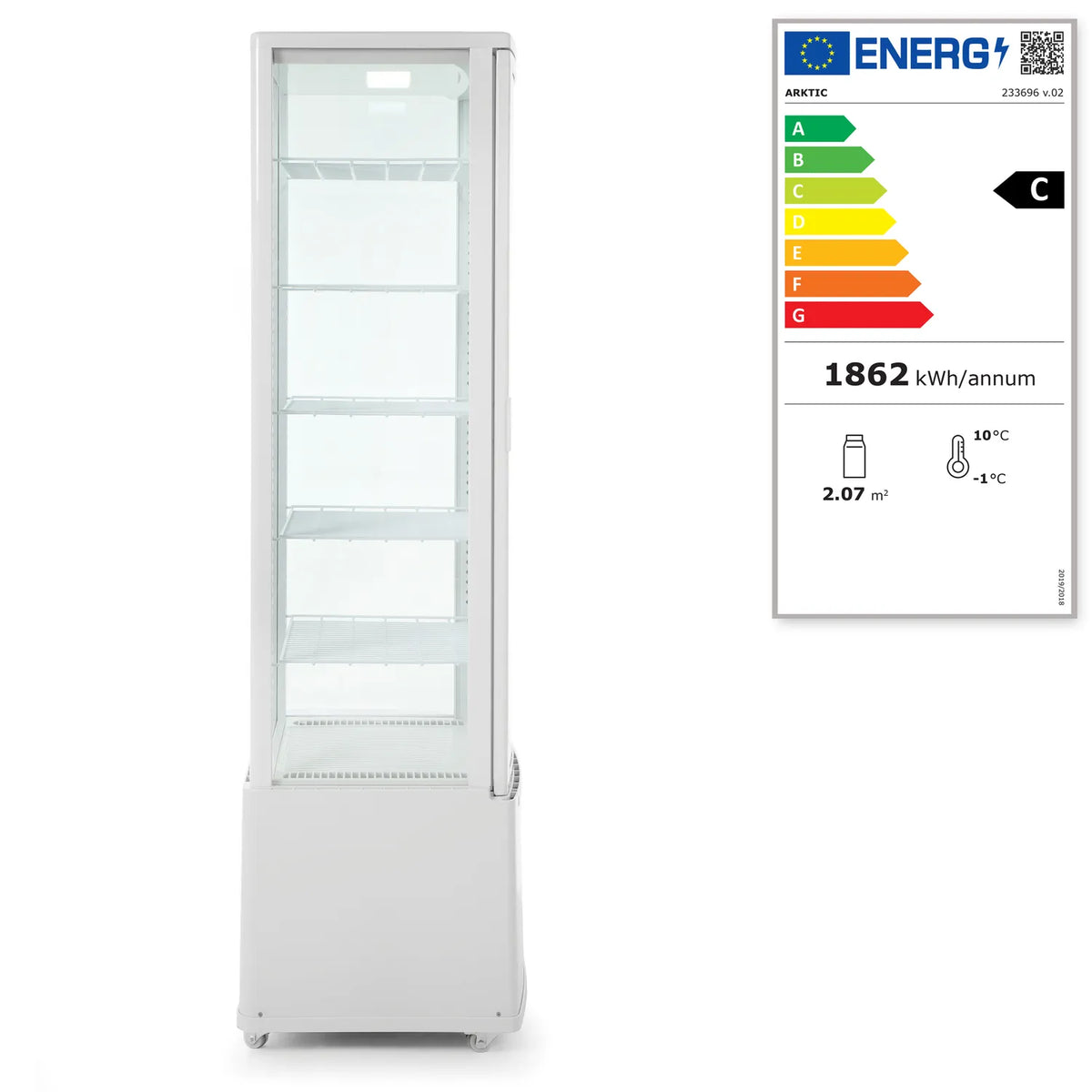 HENDI 270 L Kylmonter med energimärkning