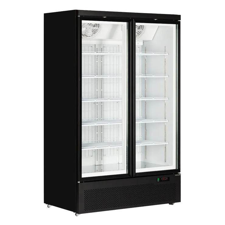 Vit interiör i TEFCOLD Atom Maxi F2DB displayfrys