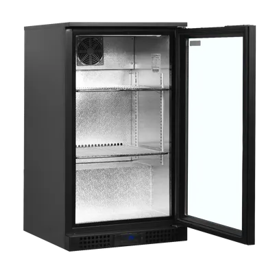 Öppen TEFCOLD BA6H Ölkyl med två invändiga hyllor.