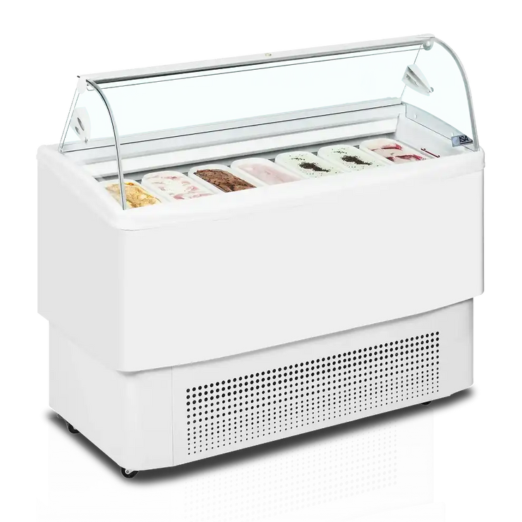 TEFCOLD FIJI 7 Glassdisk Ventilerad, sedd rakt framifrån mot vit bakgrund