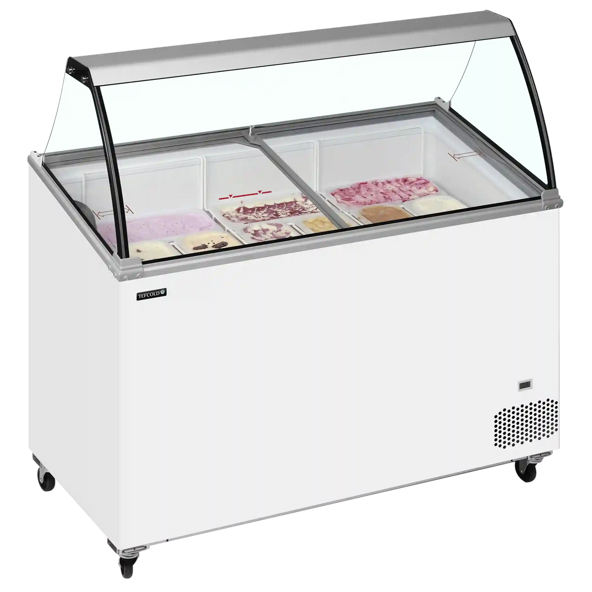 TEFCOLD IC402SCE-SO Glassfrys 352 L, närbild på en yta eller detalj på utsidan