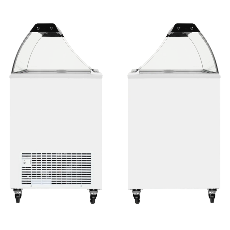 TEFCOLD IC502SC-SO Glassfrys 491 L, vinklad produktbild mot vit bakgrund