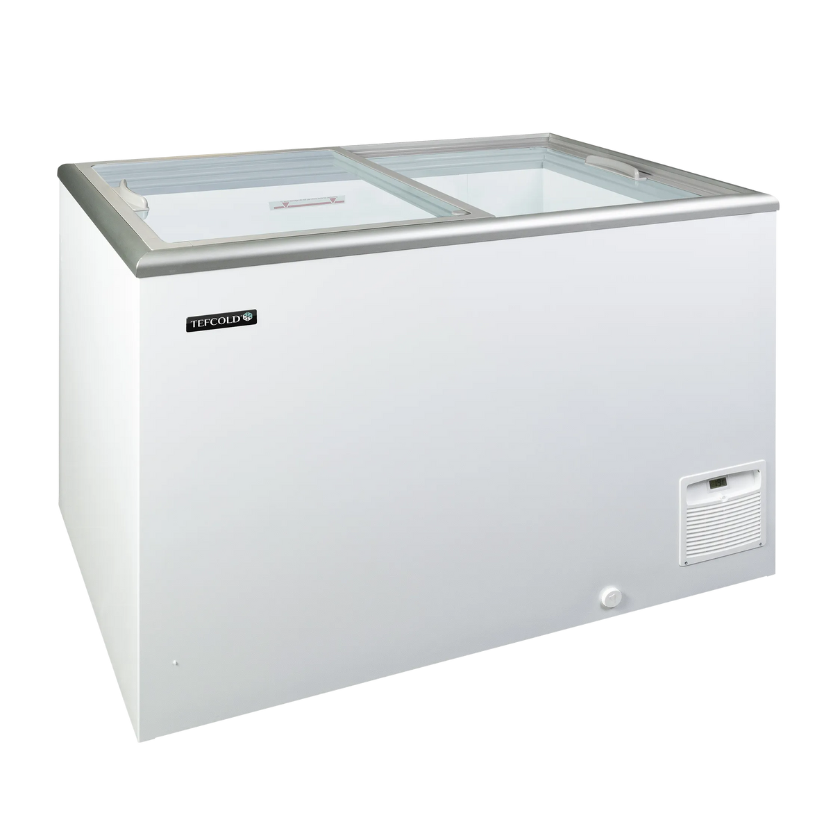 TEFCOLD IDA300-W1 Frysbox 331 L, sedd rakt framifrån mot vit bakgrund