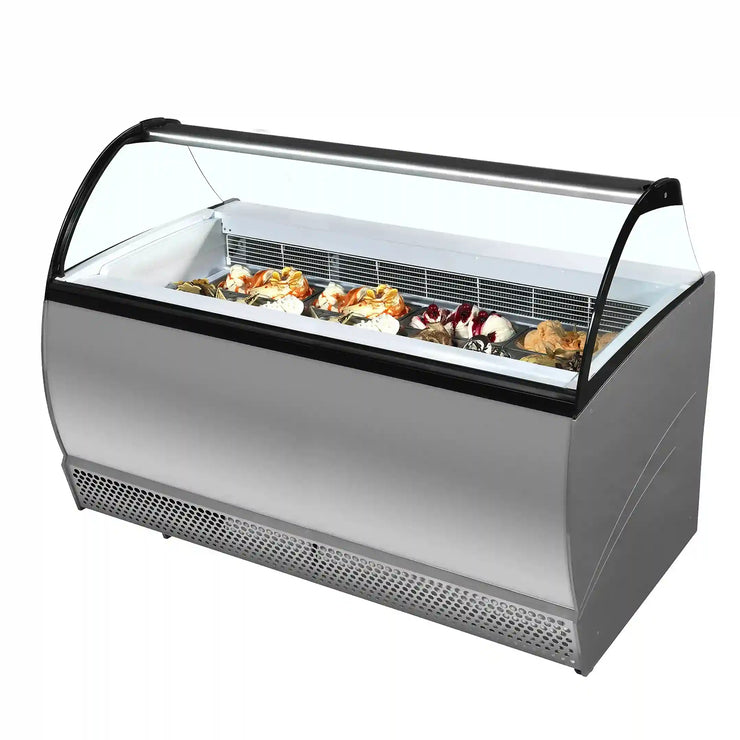 TEFCOLD ISABELLA 13LX Glassdisk Statisk, sedd rakt framifrån mot vit bakgrund
