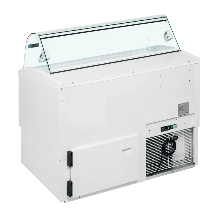 TEFCOLD ISETTA 6LX Glassdisk Statisk, ytterligare invändig vy som visar lådor med glass