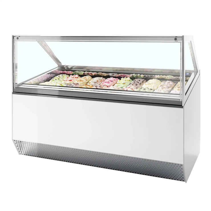 TEFCOLD MILLENNIUM ST20 Glassdisk 1080 L, sedd rakt framifrån mot vit bakgrund