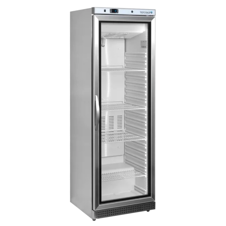 TEFCOLD UF400VG Displayfrys med sex hyllor och invändig LED-belysning