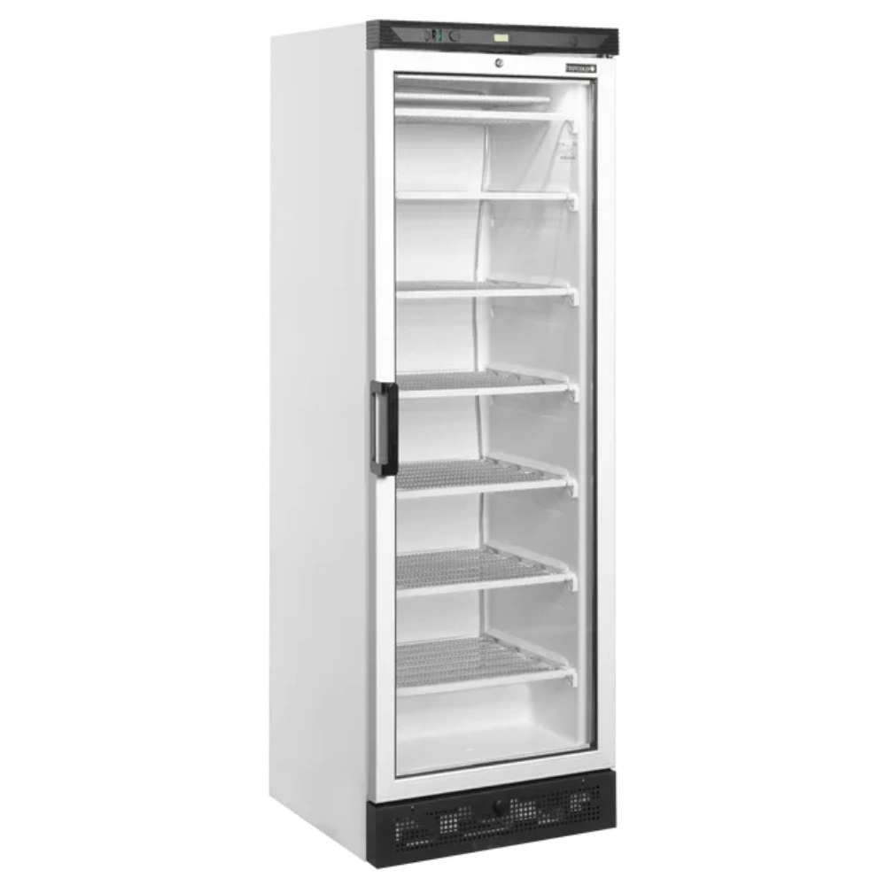 TEFCOLD UFFS371G Displayfrys med transparent dörr och sex hyllplan