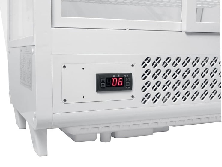 Digital temperaturdisplay på SARO KATRIN kylmonter, visar aktuell temperatur i °C på frontpanelen.