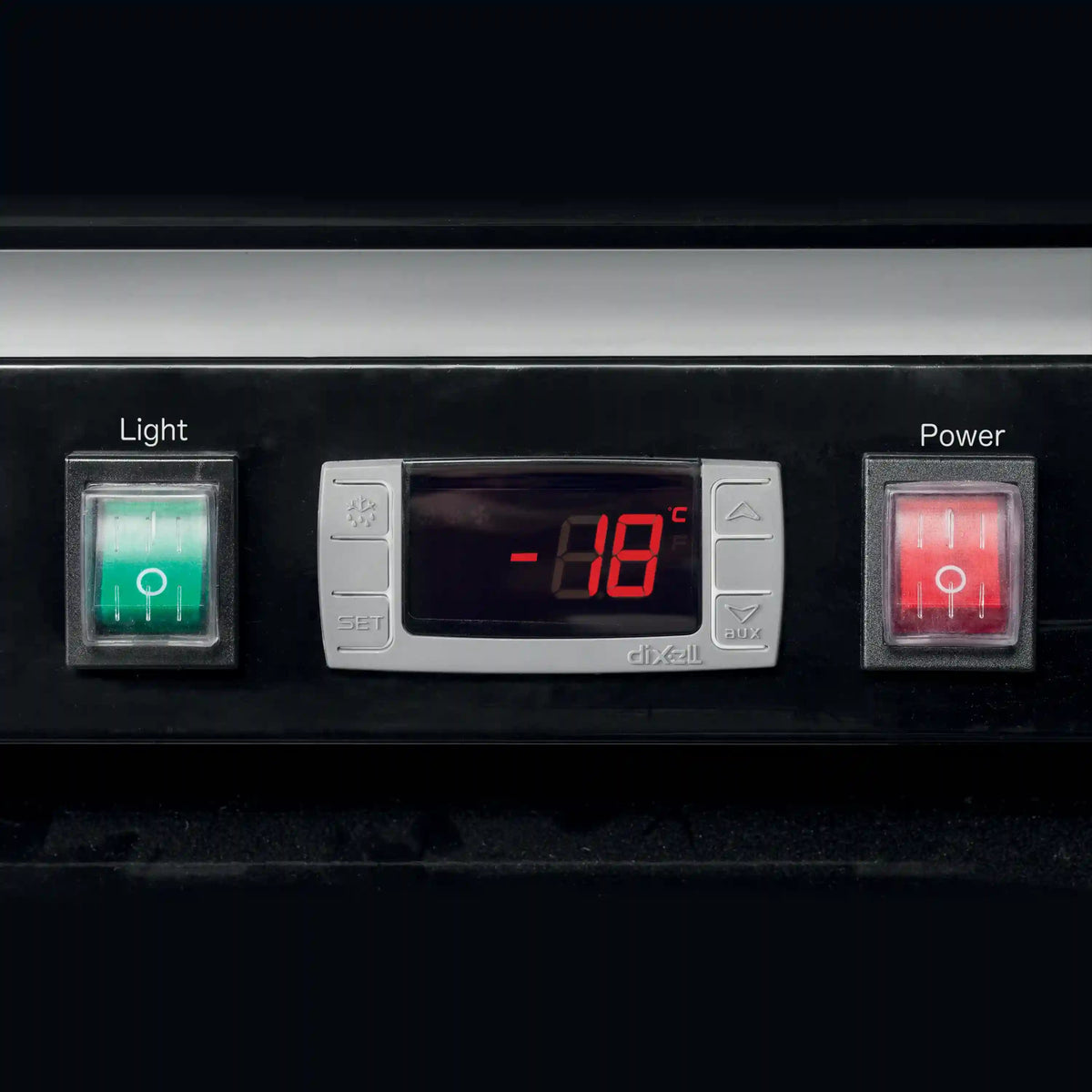 TEFCOLD LGF5000 displayfrys digital temperaturdisplay och strömbrytare