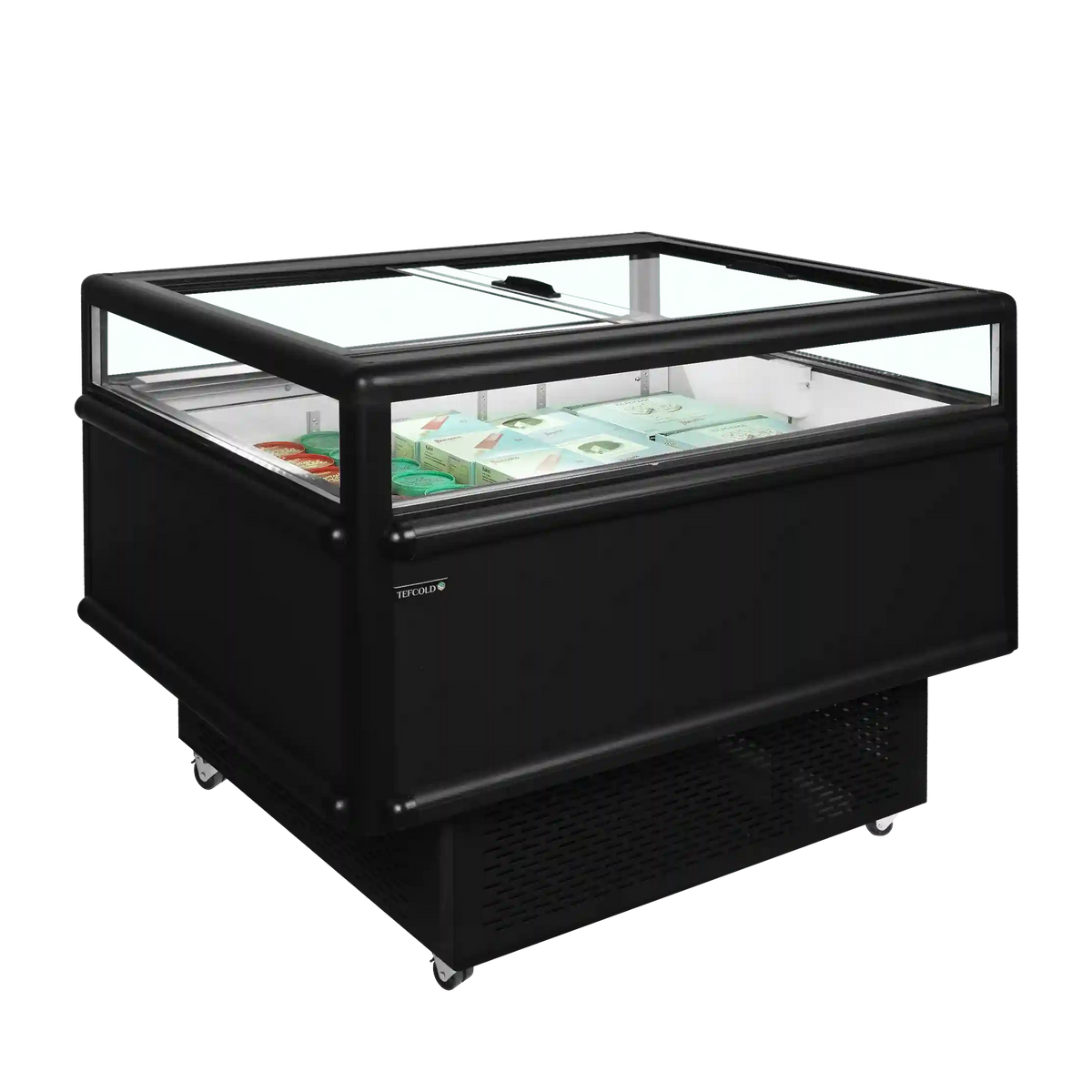 TEFCOLD UHD201 Black Frysgondol fylld med varor