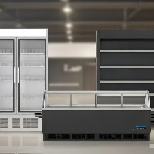 Flera kyltyper uppställda i en modern lagermiljö.