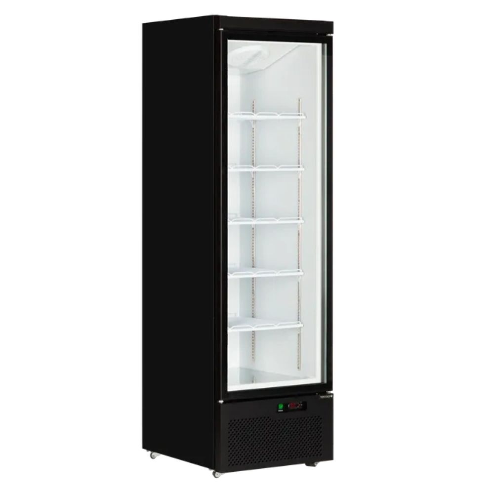 TEFCOLD Atom Maxi C1DB Dryckeskyl med tomma hyllplan.