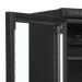Öppen glasdörr med LED-lister i Tefcold CEV425 BLACK Displaykyl.