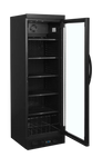 Tefcold CEV435 BLACK Displaykyl med öppen dörr och tomma hyllor.