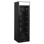 Tefcold CEV435CP BLACK med stängd dörr och tom inredning.
