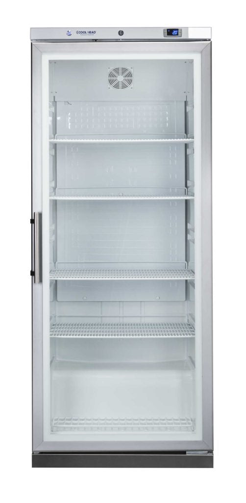 Frontvy av Cool Head CRG 6 Displaykyl med glasdörr