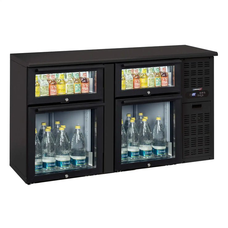 Casselin CAB22TMV barkyl med fyra glasdörrar, kompakt design och invändig belysning