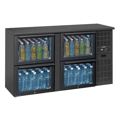 Casselin CAB22TV barkyl med fyra glasdörrar och invändig belysning