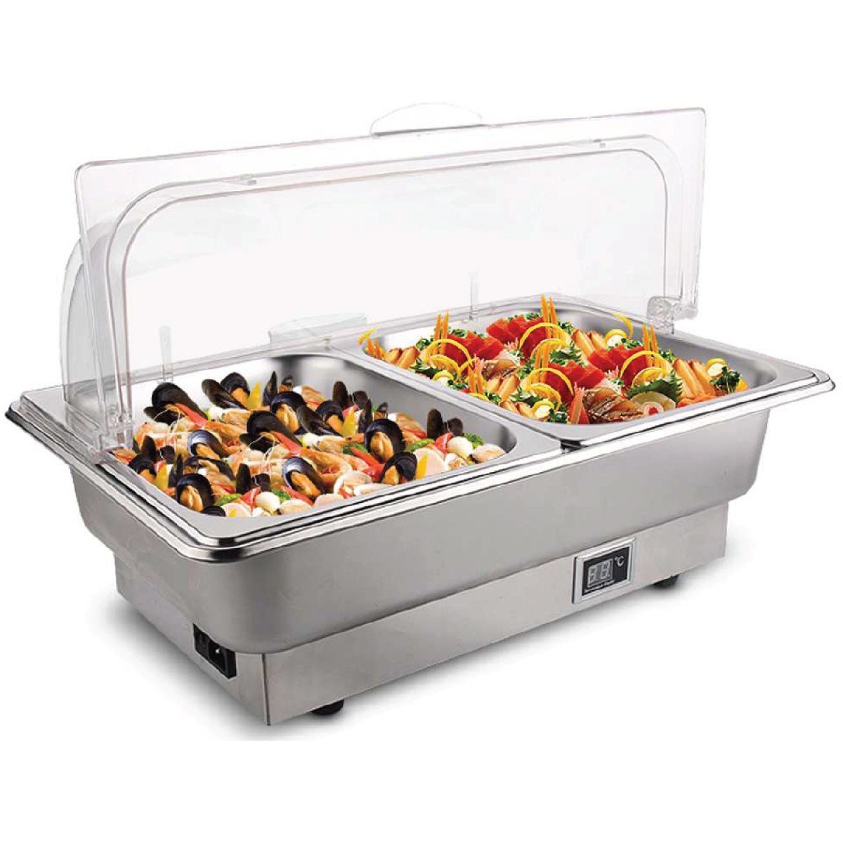 Adexa ECD09A2 Chafing Dish Rulltopp Elektrisk GN1/1 9 liter