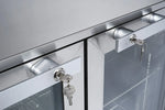 Cool Head BBX 285 Barkyl 215 L, invändig detaljvy med LED-belysning riktad mot hyllor med flaskor