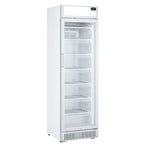 Cool Head CNG 390C Displayfrys 320 L, sedd rakt framifrån mot vit bakgrund