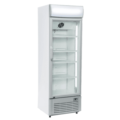 Cool Head DC 350C kylskåp med glasdörr, fem hyllor och fläkt i ovankant