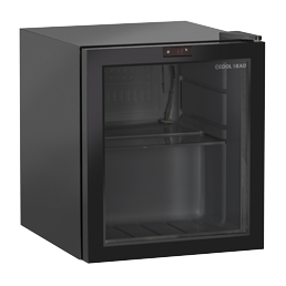 Svart Cool Head DC 55B minikyl med glasdörr och digital temperaturvisning