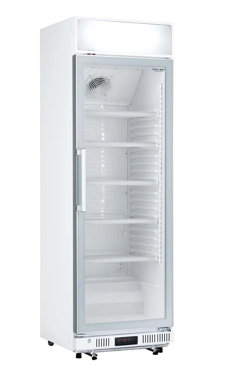 Cool Head DC 350CF Displaykyl 360 L, sedd rakt framifrån mot vit bakgrund