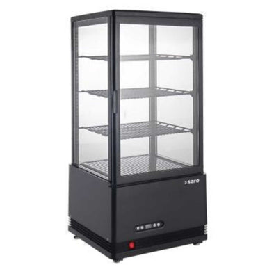 SARO SC 70 AV Kylmonter i svart med tre hyllplan och glaslucka.