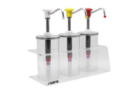 Saro PLX-R-BK Doseringsdispenser 3 x 1,65L