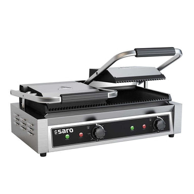 SARO PG 2 Klämgrill dubbel med två grillzoner och vred.