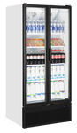 TEFCOLD FS890H Displaykyl vit modell med mejeriprodukter och läsk