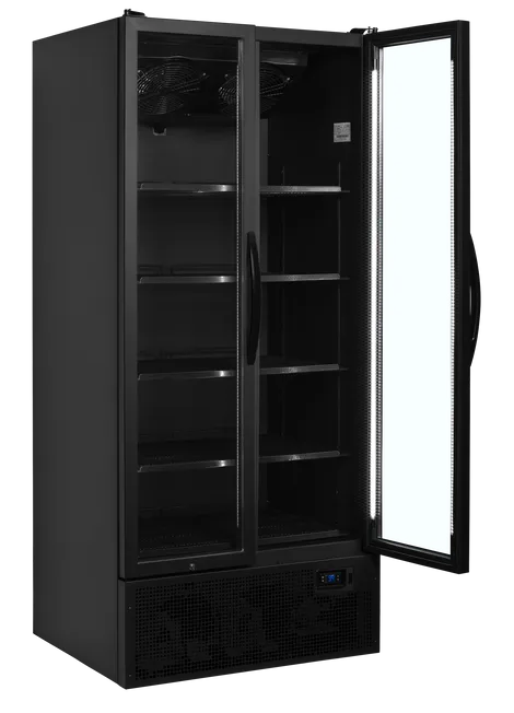 Tefcold FS890H Displaykyl i svart utförande med öppen glasdörr