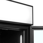 Toppanel och dörrkant på Tefcold FSC1200H Displaykyl