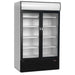 Klassisk vit version av Tefcold FSC1200H Displaykyl med tomma hyllor