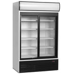 Frilagd vy av Tefcold FSC1200S Displaykyl med stängda glasdörrar