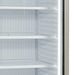 Sida av hyllor inuti Tefcold FSC1450 Displaykyl.