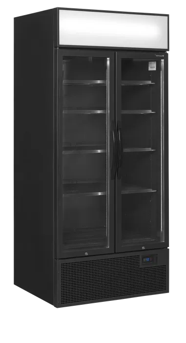 TEFCOLD FSC891H Displaykyl i helsvart design med tomma hyllor