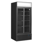 Helsvart version av Tefcold FSC891S Displaykyl med tomma hyllor