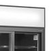 Övre högra hörnet med hyllor i Tefcold FSC891S Displaykyl
