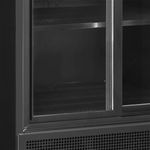 Nedre del och glasdörr på Tefcold FSC891S Displaykyl i svart utförande