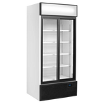 Vit version av Tefcold FSC891S Displaykyl med tomma hyllor