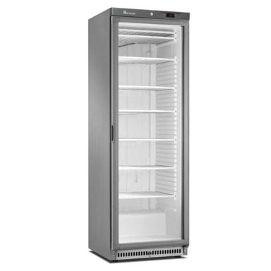 Rostfri SARO ACE 430 CS A PV Displayfrys med hyllor.