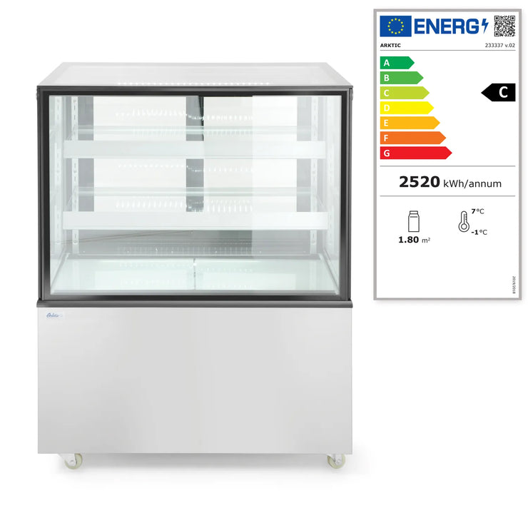 HENDI 300 L Kylmonter med 2 Hyllor frontvy med energimärkning