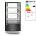 HENDI 300 L Kylmonter med 3 Hyllor frontvy med energimärkning