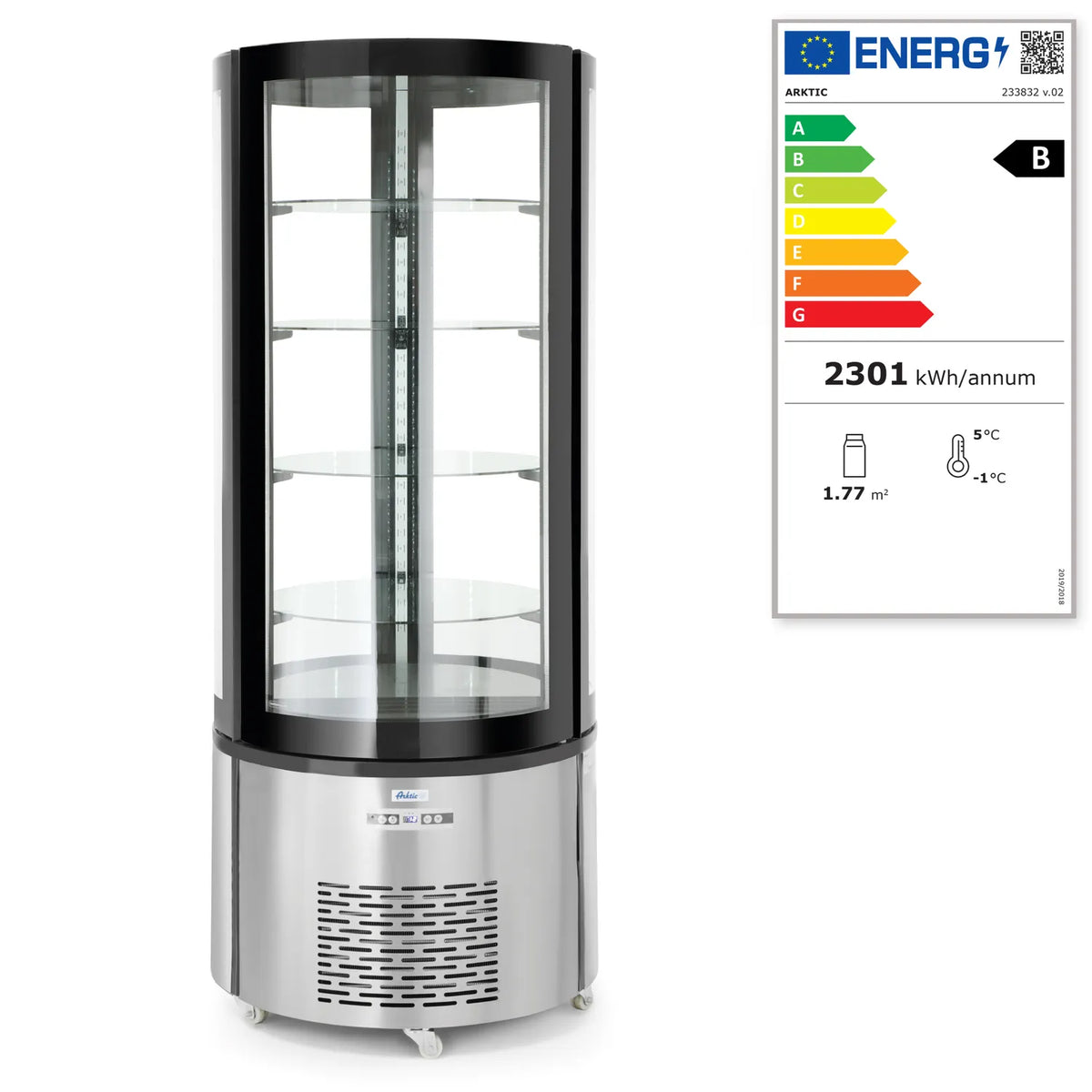 HENDI 360 L Kylmonter helvy med energimärkning