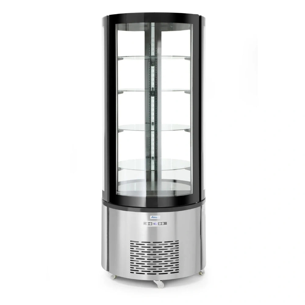HENDI 360 L Kylmonter stängd, rund design i glas och stål