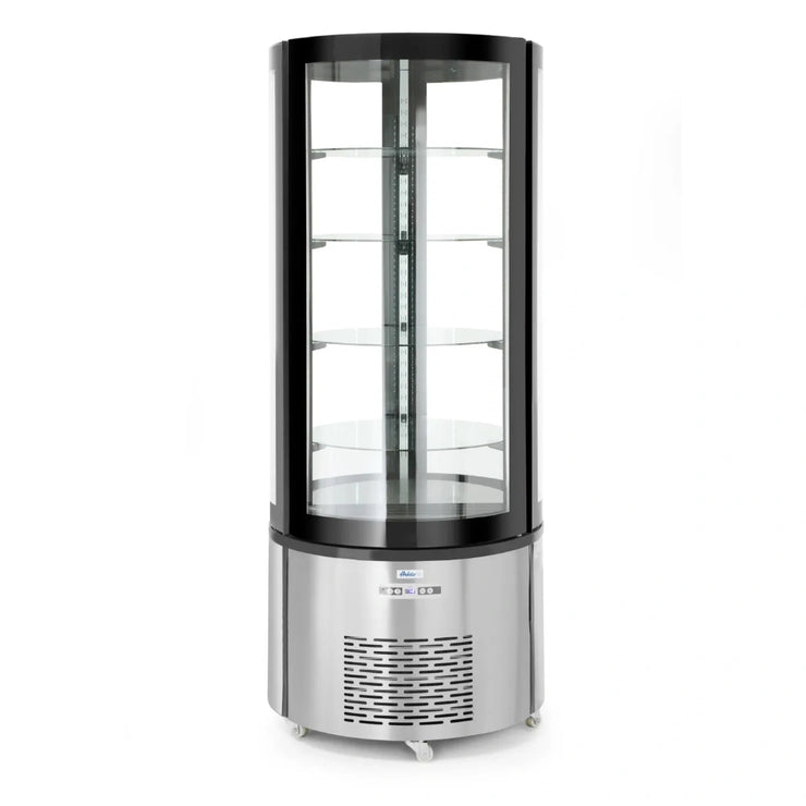 HENDI 360 L Kylmonter stängd, rund design i glas och stål